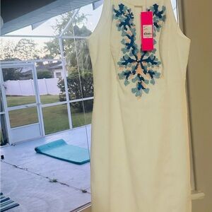 NEW with tags size 0 Jena stretch shift Resort White Dress